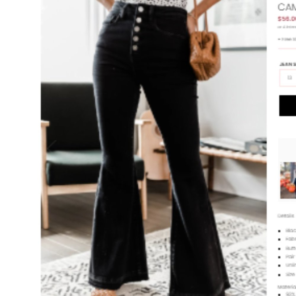 Black Flared Jeans, new with tags!!!